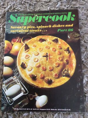 VINTAGE SUPERCOOK MAGAZINE PART 86-SAVOURY PIES, SPINACH DISHES & SUCCULENT STEA