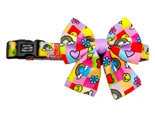 Dog Sailor Bow - Happy Days - Colourful Rainbow Design