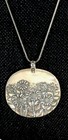 NWOT Or Paz Sterling Silver 925 Large Sunflower  Pendant 18" Chain Israel B Au — photo 6