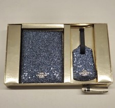 Coach STAR GLITTER TRAVEL SET passport/luggage tag combo