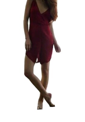  Free People Intimately Red Silky LACE Sensual Satin Midi Casual NEW Size XS 2 