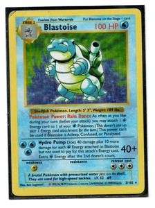 Pokemon Shadowless Blastoise 2/102 Base Set Holofoil Holo Rare MP | eBay