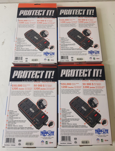 Brand New 4 Lot Tripp Lite Power Surge Protector TLP88USBB - Photo 2/6