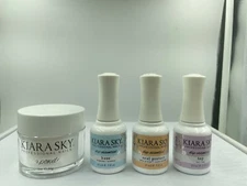 Kiara Sky Dip Powder Essential Kit - Clear powder + Step 2,3,4 (4 pcs)