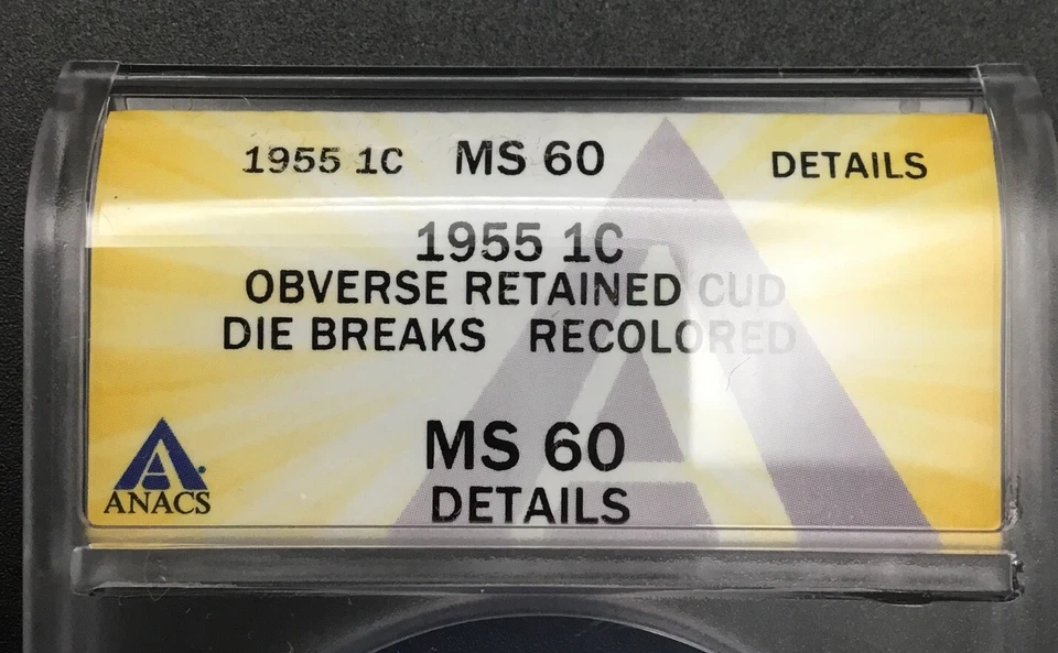 1955 P Lincoln Wheat 1C Poor Man’s DDO Retained Cud + Die Breaks MS60 Details - Image 2 of 4