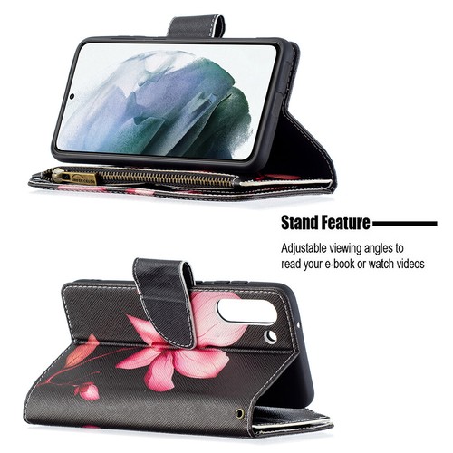 For Samsung S23 FE S22 S23 Ultra Magnetic Leather Zipper Wallet Stand Case Cover - Picture 50 of 66