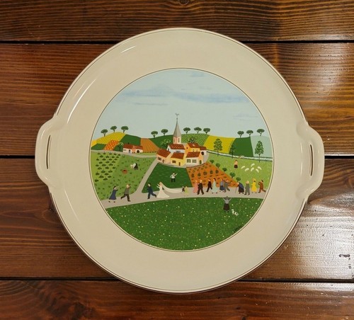 VILLEROY & BOCH DESIGN NAIF WEDDING LARGE TRAY HANDLED 12.5/8" LAPLAU - Picture 4 of 6