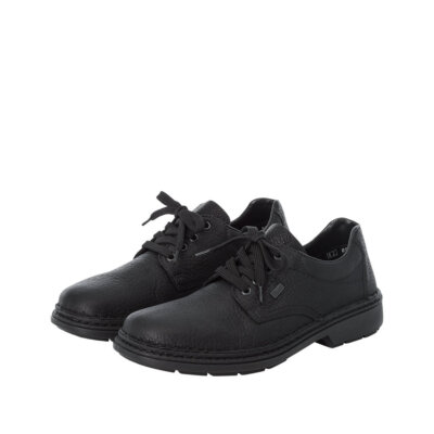 Rieker Lace-up Shoes Half Shoes Sneakers Black Leather TEX 05001 NEW