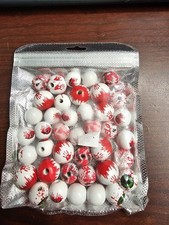 Halloween Beads Horror Wood Jewelry Making Supplies Set Wholesale Mixed 40pcs