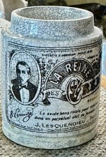 1895 LA REMES Pictorial OINTMENT POT, Paris, France - #2 (K384)
