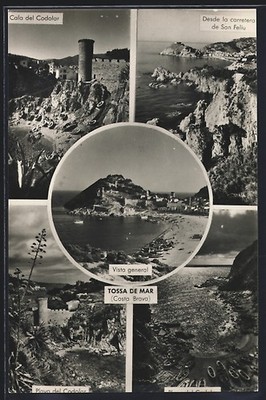 Tossa de Mar / Costa Brava, Vista General, Cala del Codolar, Postcard 