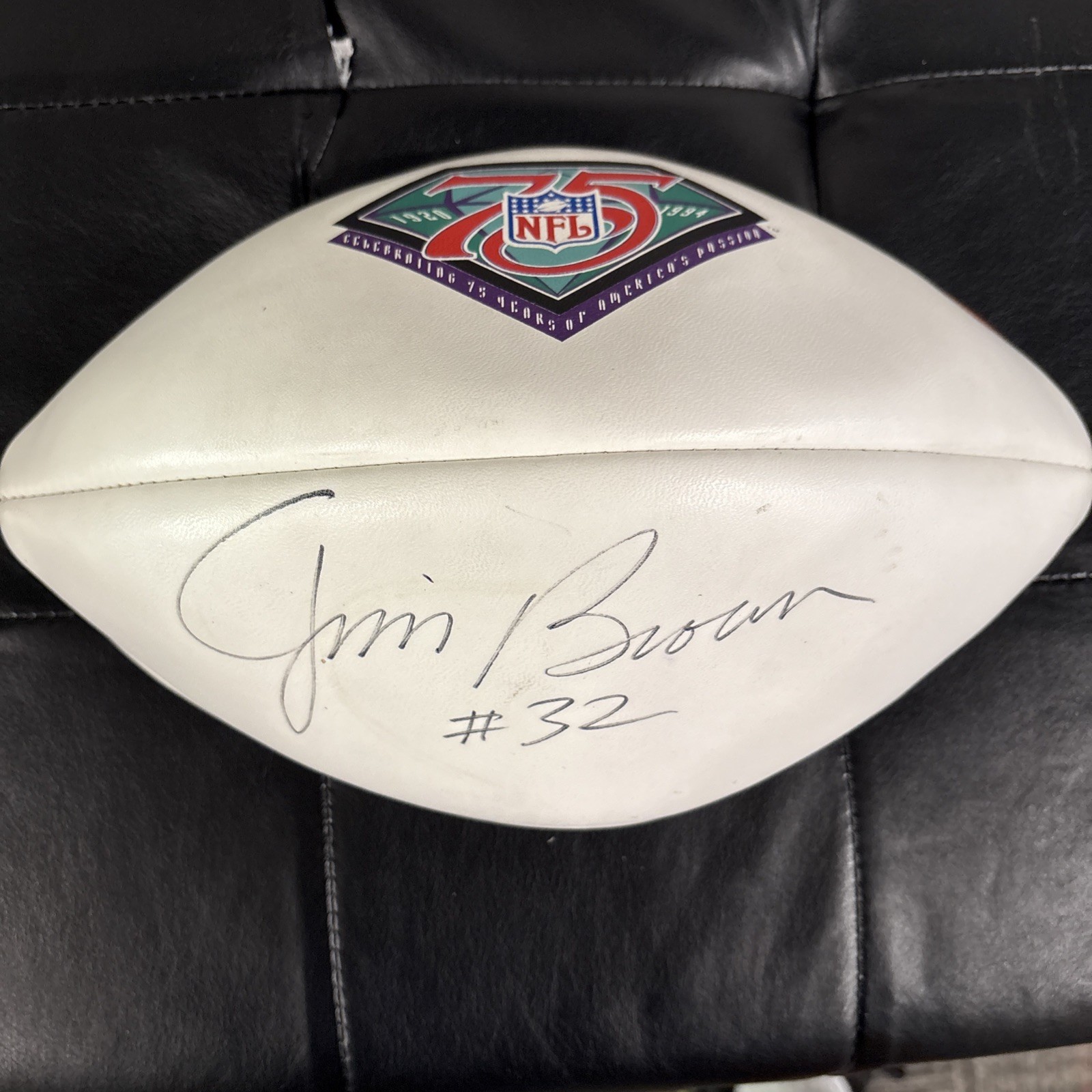 Jim Brown Autographed Signed Cleveland Browns Wilson Football Browns JSA COA 