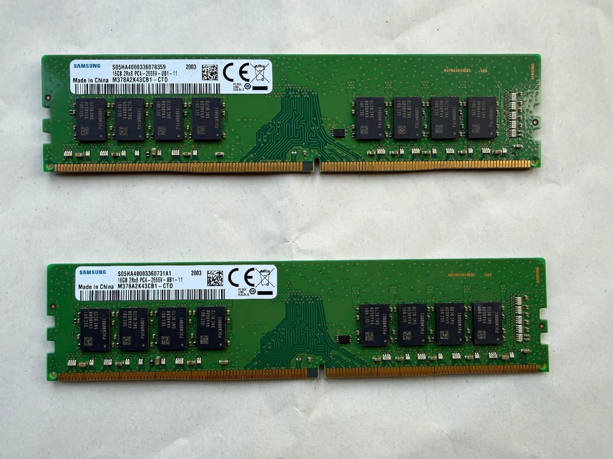 Samsung DDR4 2666MHz 8GB×2 16GB Samsung 16GB (2x8GB) DDR4 2666MHz PC4-21300 (PC4-2666V) CL19
