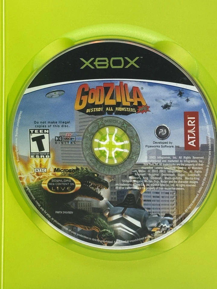 Godzilla Destroy All Monsters Melee Microsoft Xbox | Scratch-Less Disc Only - Image 2 of 4