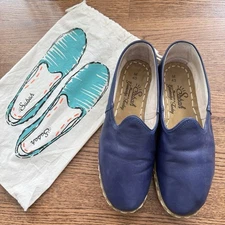 Sabah Men's 43M Size 11 Shoes Blue leather Slip On