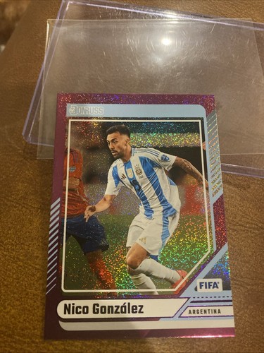 2024 Panini Donruss FIFA Nico Gonzalez Purple /25 Argentina - Picture 4 of 8