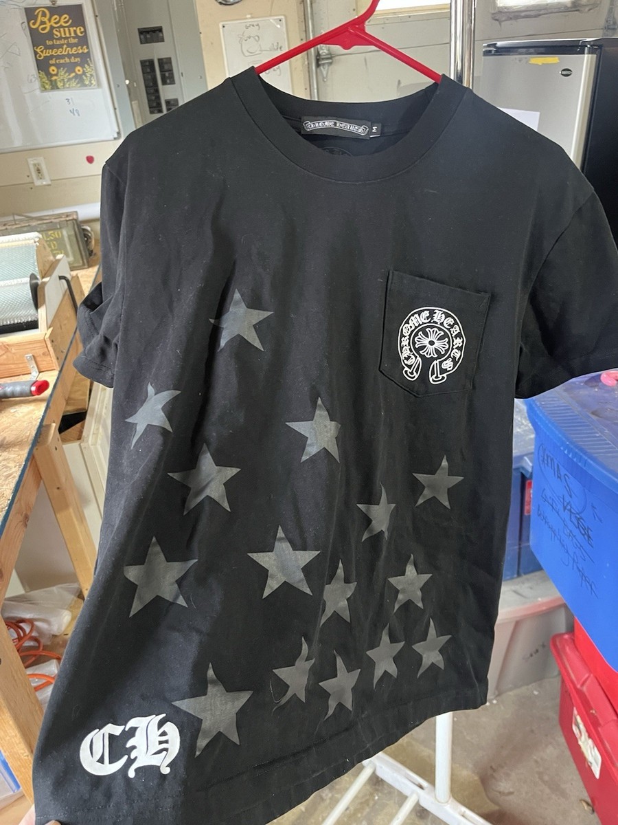 Chrome Hearts Black Star Graphic Pocket Logo T-Shirt Men's Size M