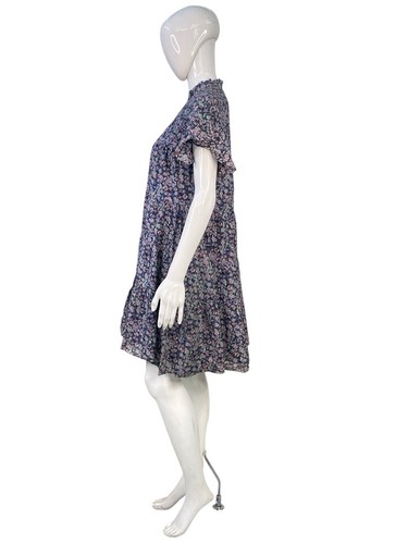 Isabel Marant Etoile Femme Lanikaye Abstrait Imprimé Coton Délavé Nuit Robe L 38 - Photo 4 sur 16
