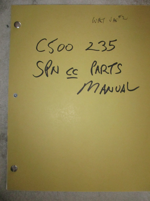#ad CLARK C500 25 S30 235 SPN PARTS MANUAL REPAIRMAN VAN COPY FOR HIS INFO see pic $74.99