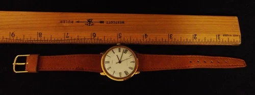 VINTAGE  TIMEX MARLIN MEN'S WATCH 26160-02477 34mm CASE WIND UP  WORKING.