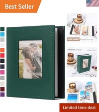 52-Pocket Photo Album in Dark Green - Perfect for Weddings  Family