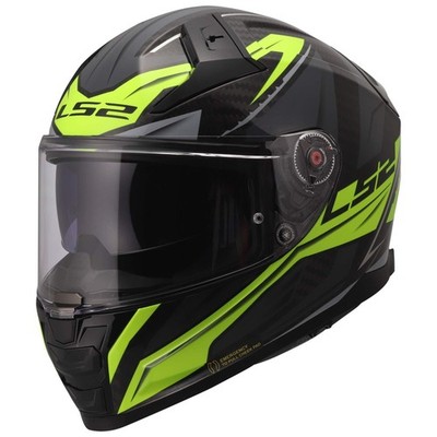 LS2 FF811 Vector II Carbon Savage Integralhelm neongelb 06