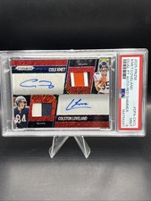 2025 PANINI PRIZM DUAL ROOKIE PATCH AUTO COLE KMET/COLSTON LOVELAND RC /35 PSA 9