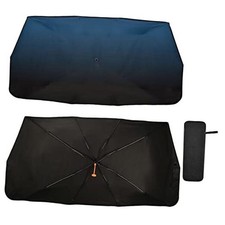 Car Sun Shade Windshield Car Umbrella Foldable Uv Ray Reflector Dark Blue Black