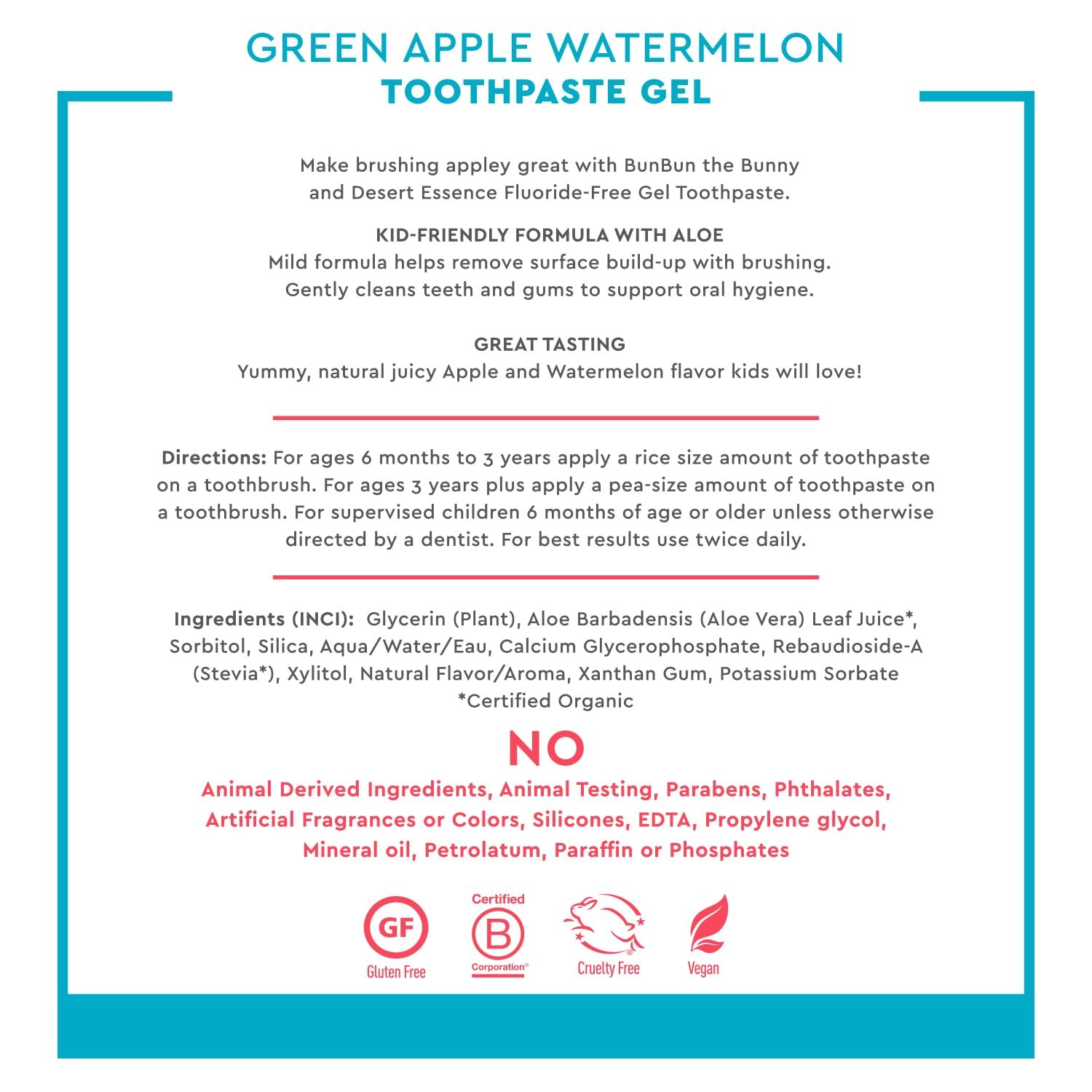 Organic Tooth Cleaning Agent 4.7 Ounce No Parabens Phthalates Microbeads