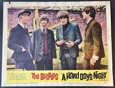 Vintage 1964 Original Lobby Card A Hard Day’s Night Beatles 7 Film Movie
