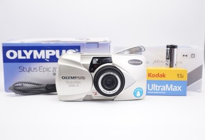 Olympus Stylus Epic Zoom 115 QD 35mm Point&Shoot Film Camera Mju II +Film Exc.