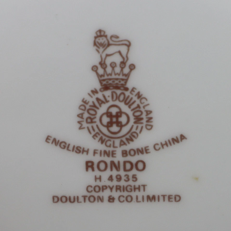 Juego de platillos taza de té Royal Doulton Rondo H4935 dorado blanco vintage años 50 Foto 3 de 3