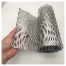 304 Stainless Steel Perforated Sheet, 0.12（3mm Hole Size, 0.02 Thickness, 9.5...