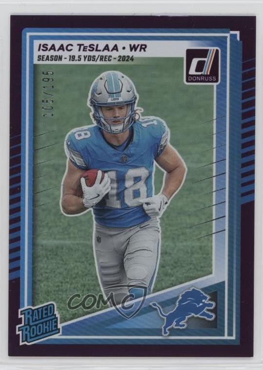 2025 Panini Donruss Rated Season Stat Line /195 Isaac Teslaa #338 Rookie RC 1w9