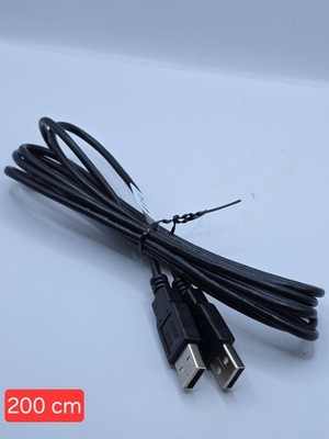 USB A auf USB A Kabel 2m 200cm Stecker auf Stecker Daten Stromkabel schwarz