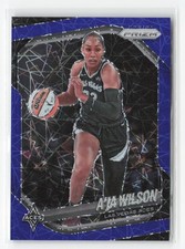2025 Prizm WNBA Blue Velocity #A'ja Wilson #76 Las Vegas Aces