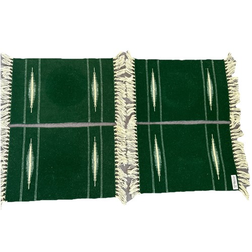 4 VTG Ortega's Chimayo Handwoven Wool Southwest Table Place Mat 11x16” 1960s