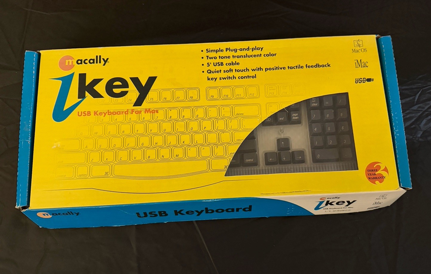 Vintage Macally iKey Wired USB Keyboard - Tested. Available Now for $41.00