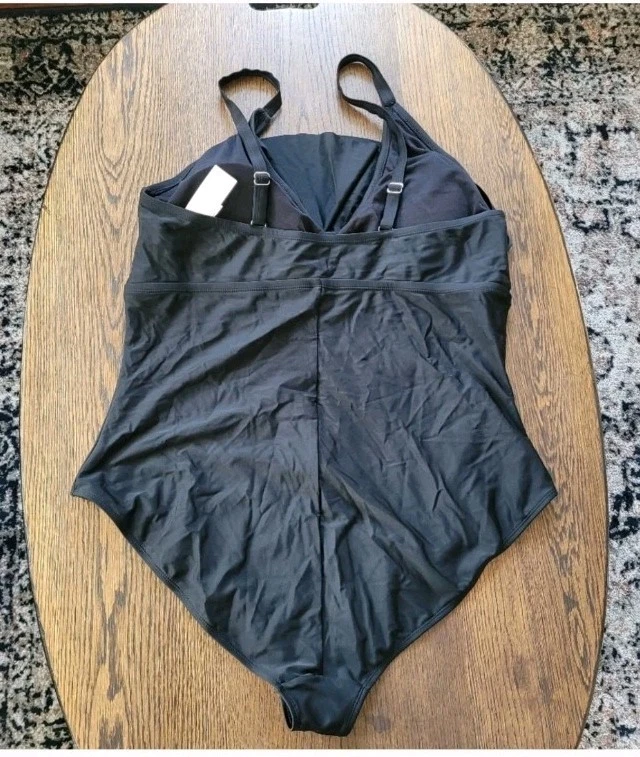 Traje de baño Joe Boxer negro de una pieza talla para mujer 3X NUEVO con etiquetas Foto 2 de 4