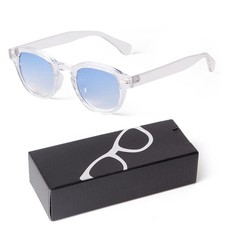 Fashion Gradient Blue Small Round Sunglasses for Women Men Brand Designer Vintag