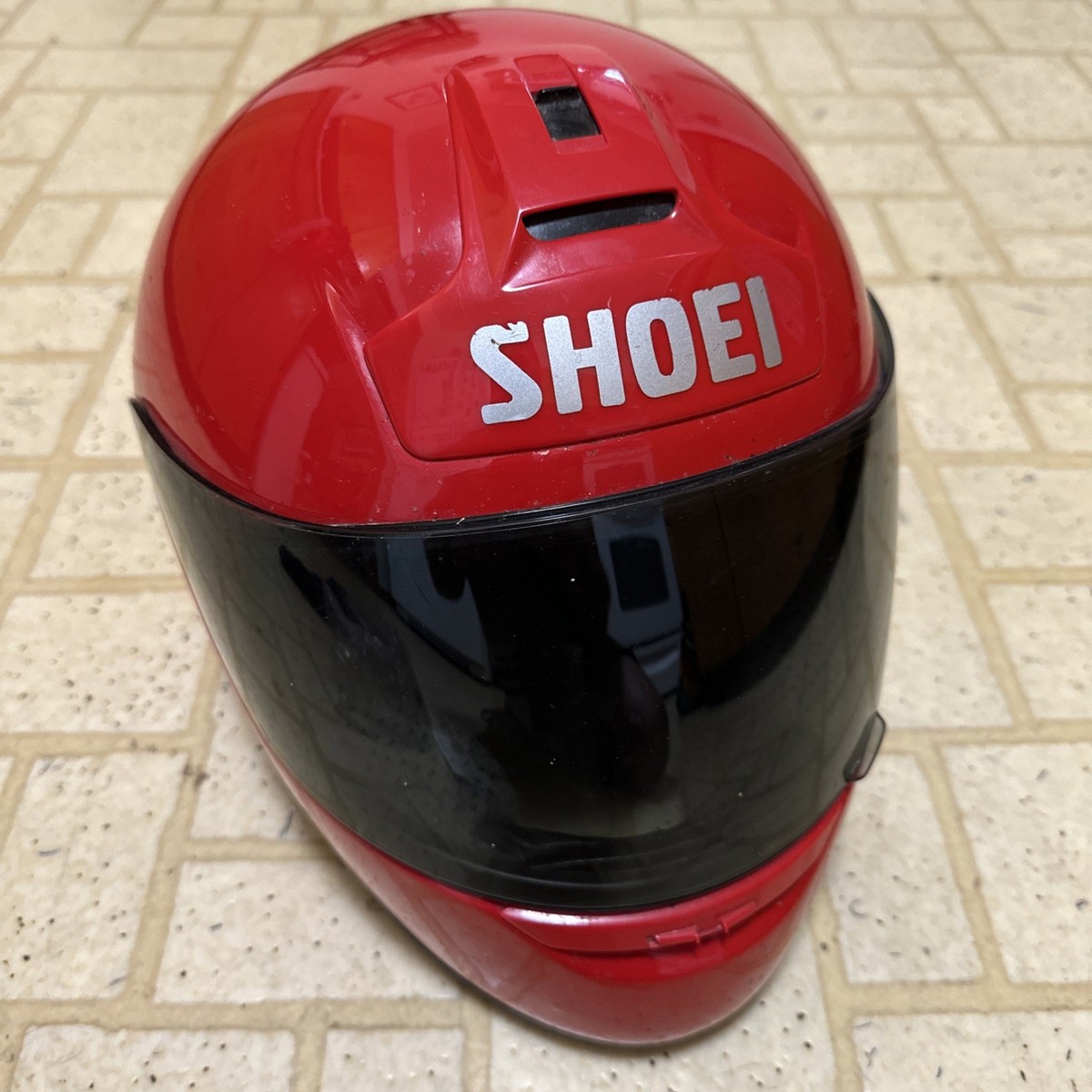 SHOEI RF-800 MOTORCYCLE HELMET Red Size Medium W NOS Visor & Bag