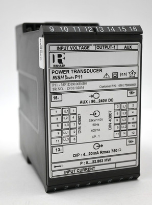 RISHABH RISH DUCER P11 POWER TRANSDUCER 059.1730040005 P11-34F1D19100E0B0