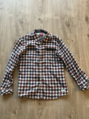 Esprit Hemd Herren blau-rot kariert, Größe L