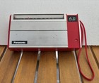 Vtg. RED Panasonic R-1492 AM Transistor radio 9V or AC- +Works great+ — photo 5