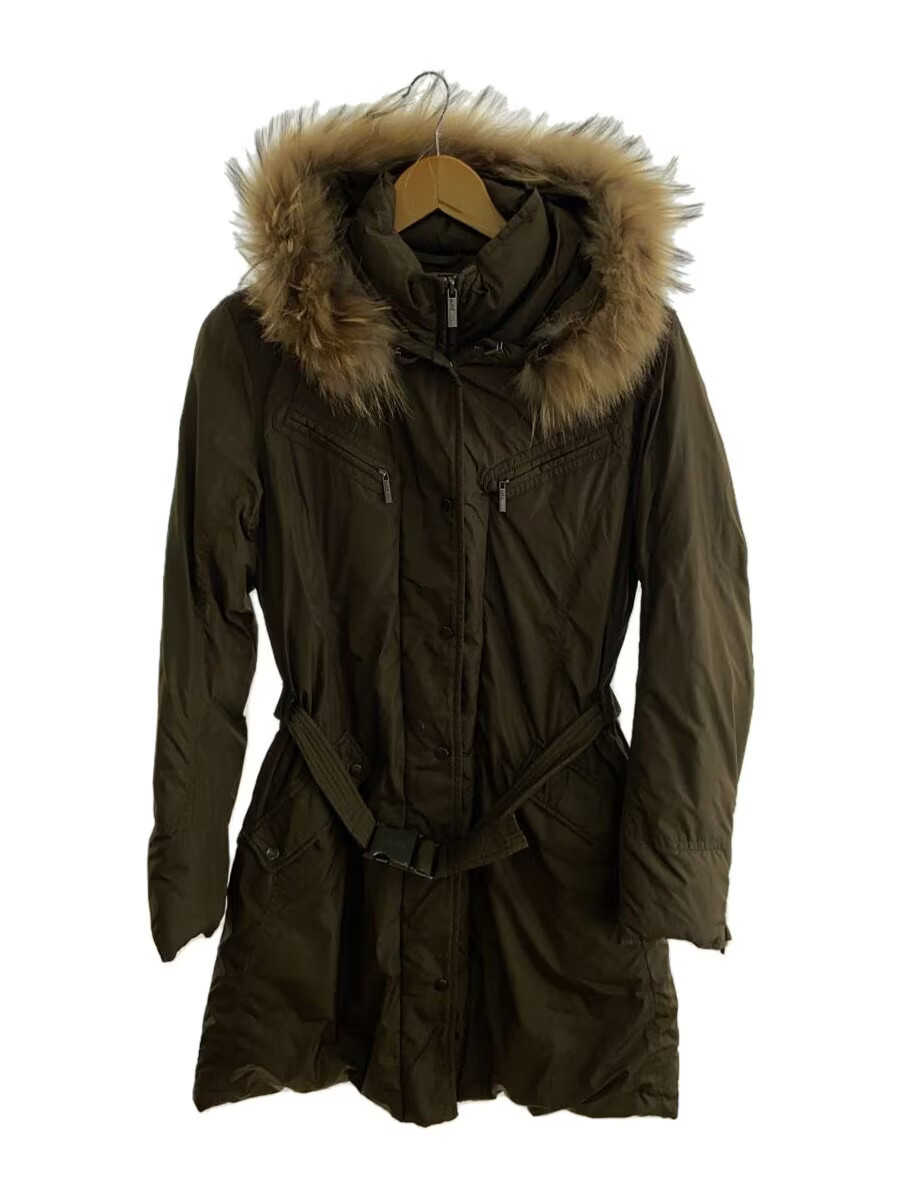 add Long Down Jacket Size 42 Polyester Green paw0… - image 1
