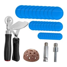 33PCS Tire Repair Patch Tools Tire Patch Roller Kit - 32mm/42mm/58mm Wheel 