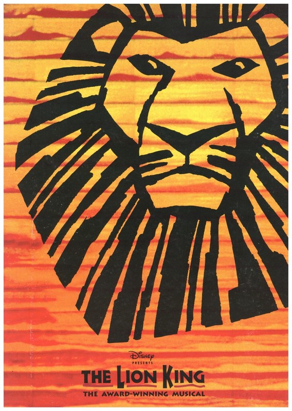 Lion King Program, 1999 from Lyceum Theatre, London