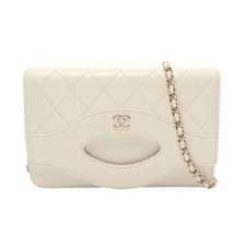 Chanel Matelasse Leather Shoulder Bag Women White One Size