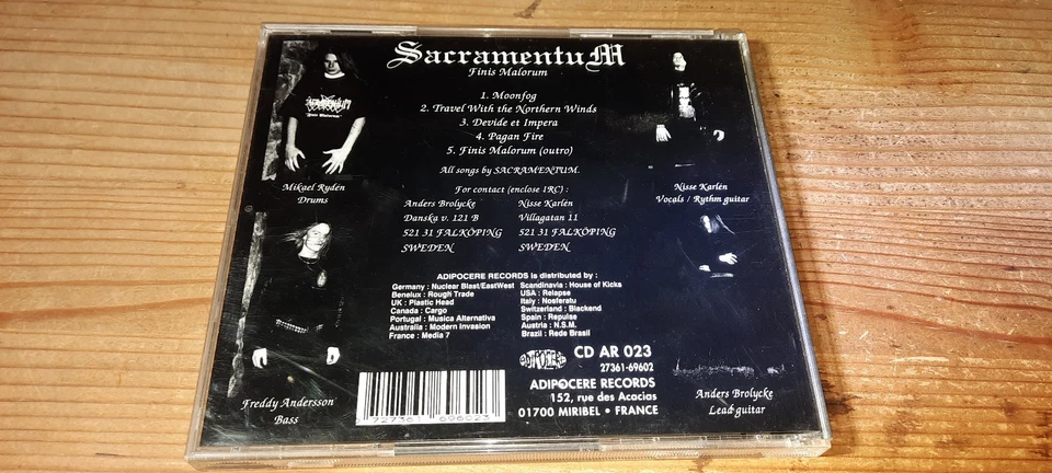 Sacramentum - Finis Malorum - Original 1st press CD von 1994 - Bild 3 von 3
