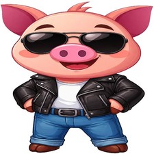 30 Custom Cool Pig Personalized Address Labels